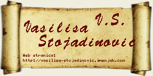 Vasilisa Stojadinović vizit kartica
